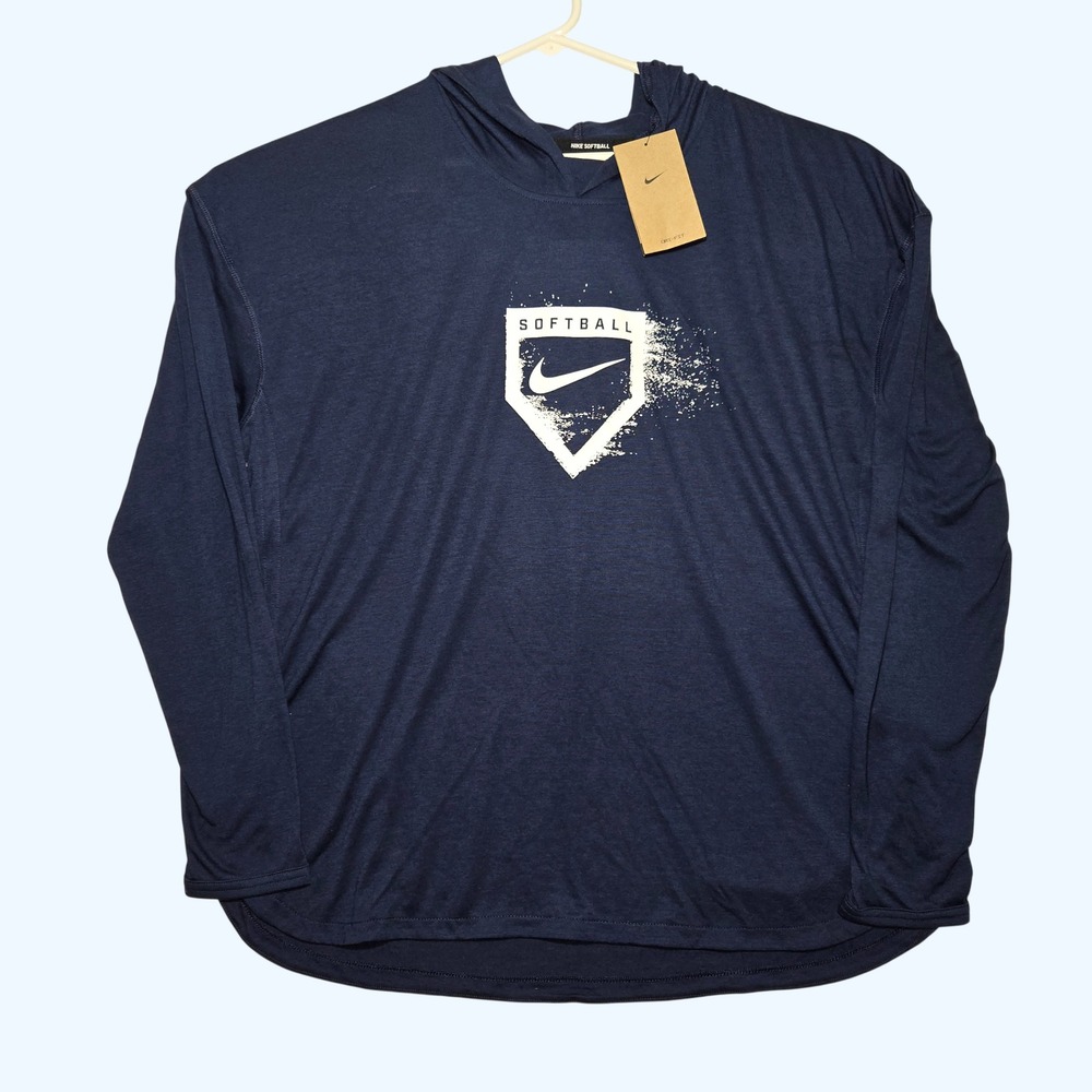 NEW Nike Softball Dri-FIT Hoodie Womens XL Lightweight Long Sleeve FD9342-419